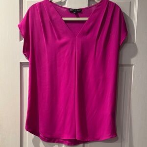 INC Mixed Media V Neck Blouse Top M